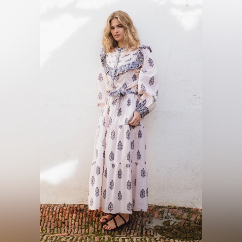 Jane Long Sleeve Dress in light pink